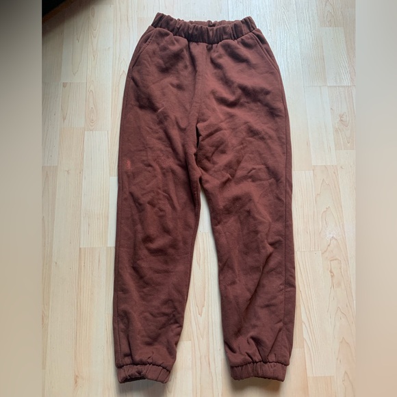 Zara Sweatpants Brown - Picture 1 of 4
